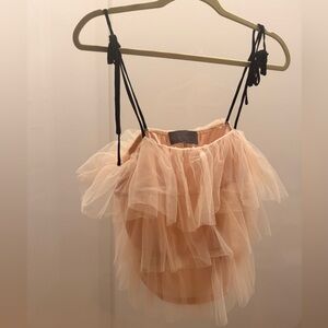 Anthropologie Blush Tulle Camisole